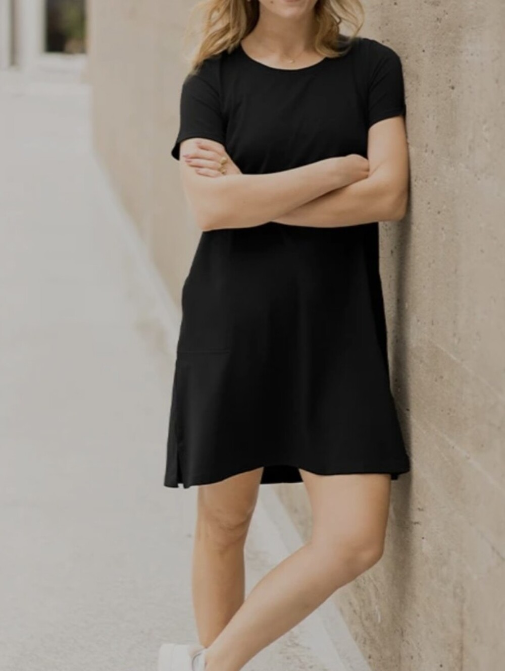 Georgie Dress All season | regular fit black marino wool size large